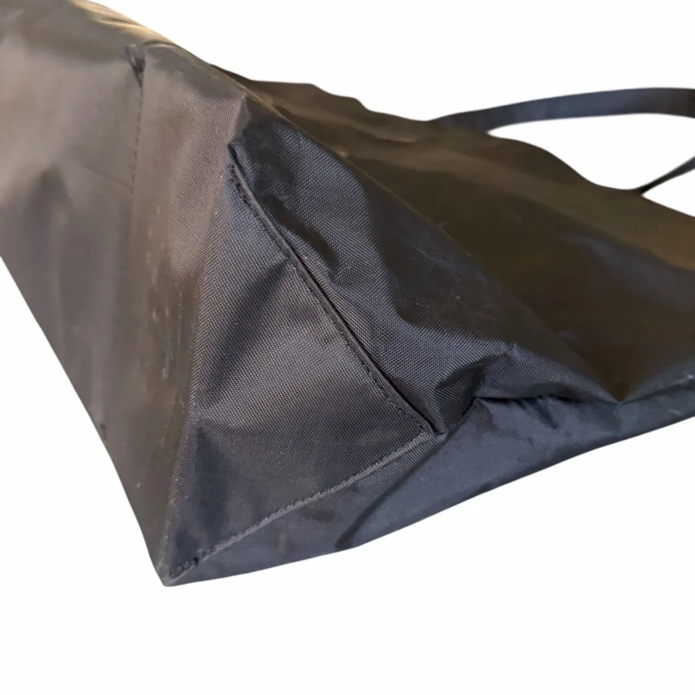 Bogner Large Black Nylon Top Zipper Top Handle Tote Bag